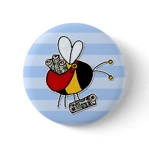 worker bee - paperboy button