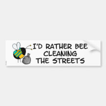 worker bee - sanitation worker bumper sticker