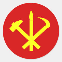 Workers'27 Party Of Korea, Colombia Political Round Sticker