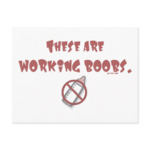 Working Boobs Post Card