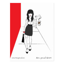 Working Girl Postcard