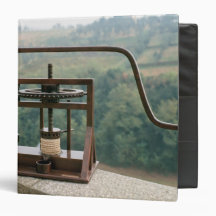 Working model of an olive press 3 ring binder