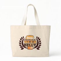 WORKING ON MY BEER BELLY design Canvas Bags