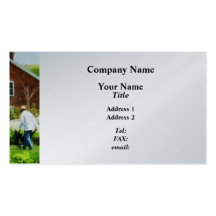 Working on the Farm - Platinum Finish Business Card Template