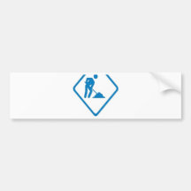Workmen sign design bumper sticker