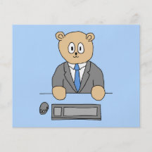 Works in an Office. Blue Tie. Custom Flyer