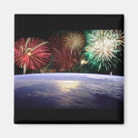 World and Fireworks Refrigerator Magnets