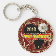 World Champions Spain flag Globe Artwork Keychain