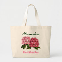 World Class Boss Custom Name  Rhododendron Tote Bag