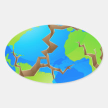 World crisis concept stickers