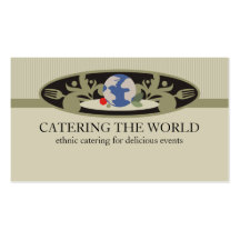 world cuisine chef catering food business cards