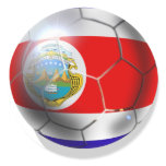 World Cup 2014 Costa Rica flag soccer team ball stickers