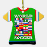 World Cup Soccer Flags T-Shirt Ornament