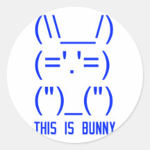 World Domination Bunny Round Sticker
