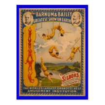 World Famous Silbons Barnum & Bailey Circus Poster Post Card
