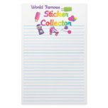 World Famous Sticker Collector stationery