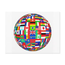 WORLD FLAGS POST CARD