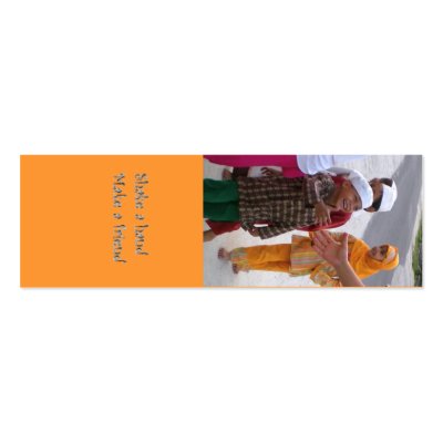 World Friendship Children bookmarks Business Card by Rebecca_Reeder