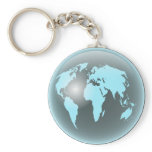 World Glass Globe Key Chains