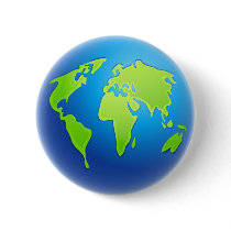 World Globe Pinback Buttons