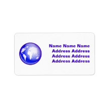 World Globe, Custom Address Labels