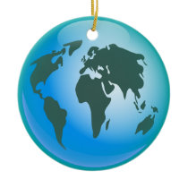 World Globe Christmas Ornament