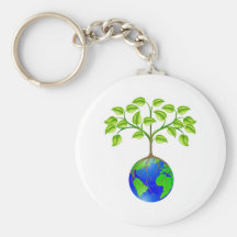 World globe tree key chains