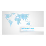 World Map (blue) business card
