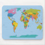 World Map Bright Mousemat
