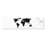 World Map bumper stickers