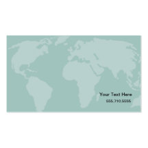 world map business card