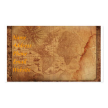 World Map Business Card