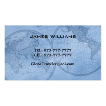 world map business cards