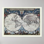 World Map by Joan Blaeu - 1664