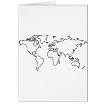 World map greeting card