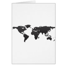 World Map Greeting Cards