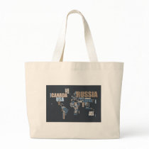 World Map in Words Bag