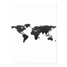 World Map Post Cards
