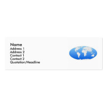 World Map Profile Card Business Card Template