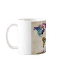 World Map Urban Watercolor Mugs