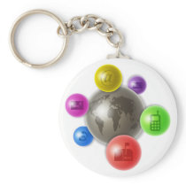 World of Communication Key Chain