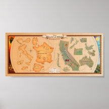 World of Wine Map Poster Print