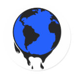 World Oil Round Sticker