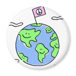world peace cartoon illustration fridge magnets
