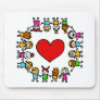 world peace cartoon illustration mouse pad