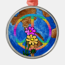 World Peace Colours Christmas Tree Ornaments