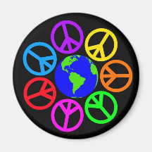 WORLD PEACE FRIDGE MAGNETS