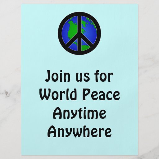 World Peace Personalized Flyer