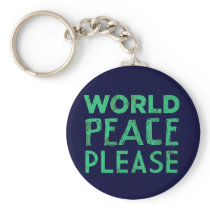 World Peace Please keychains
