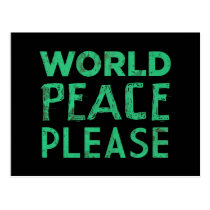 World Peace Please postcards
